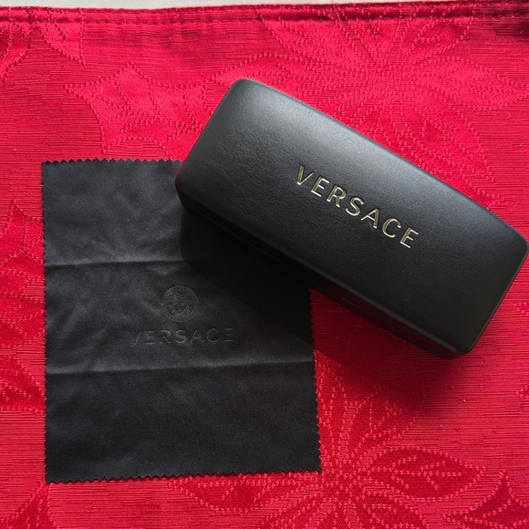 Versace Black Glasses Case with Cloth - Picture 1 of 12